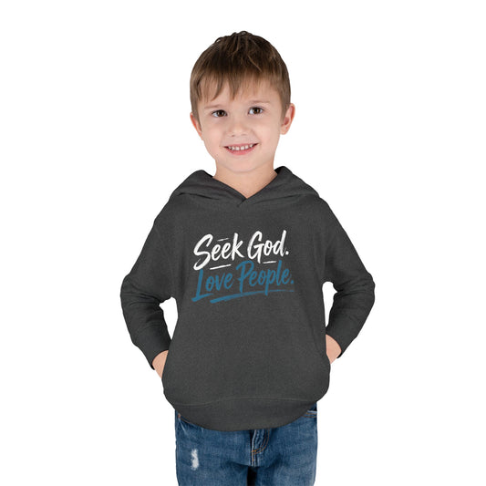 Seek God. Love People. – Script Toddler Hoodie – product image 2