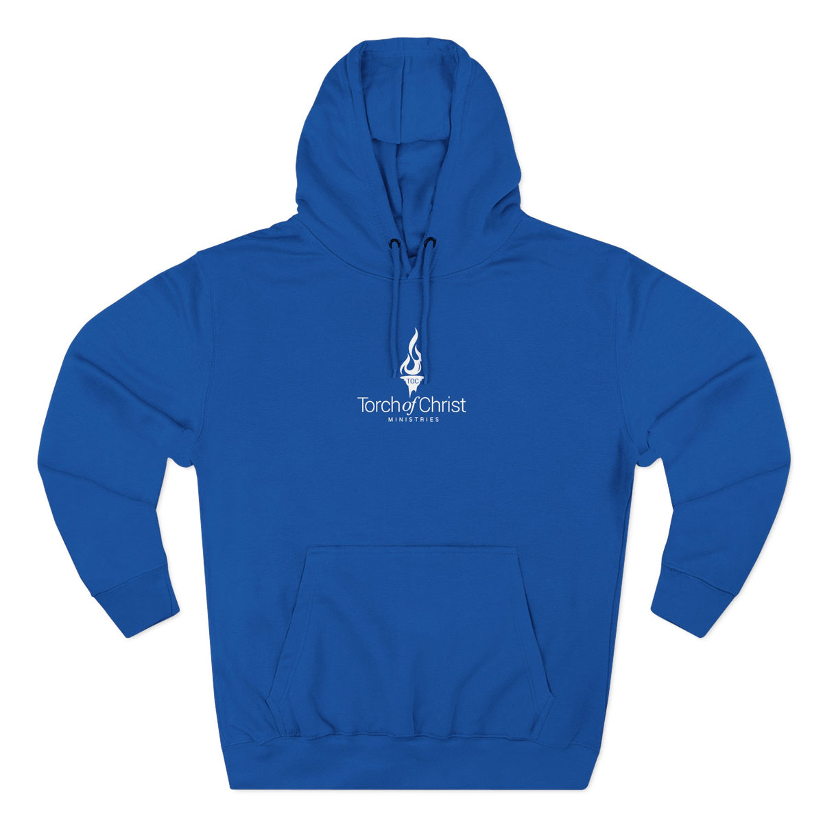 White embroidered Torch Logo Lane Seven fleece hoodie