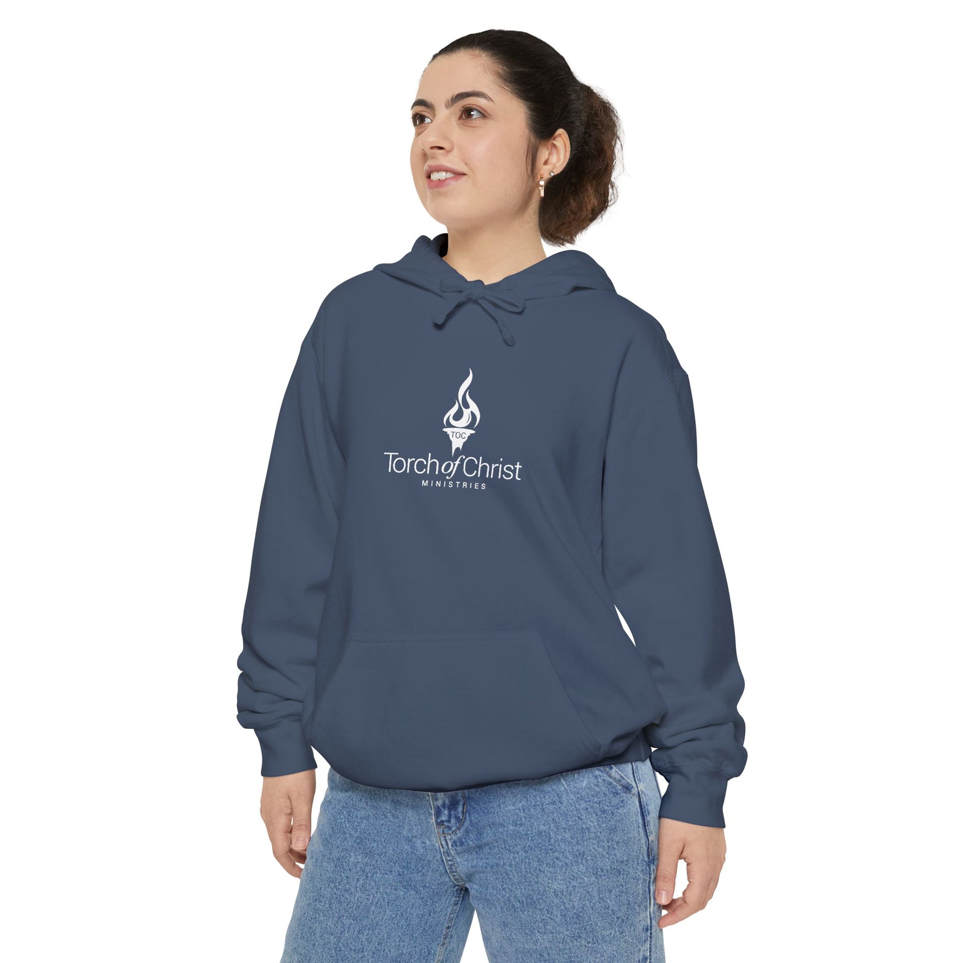 Torch Logo – Minimalist Garment-Dyed Hoodie – product image 11