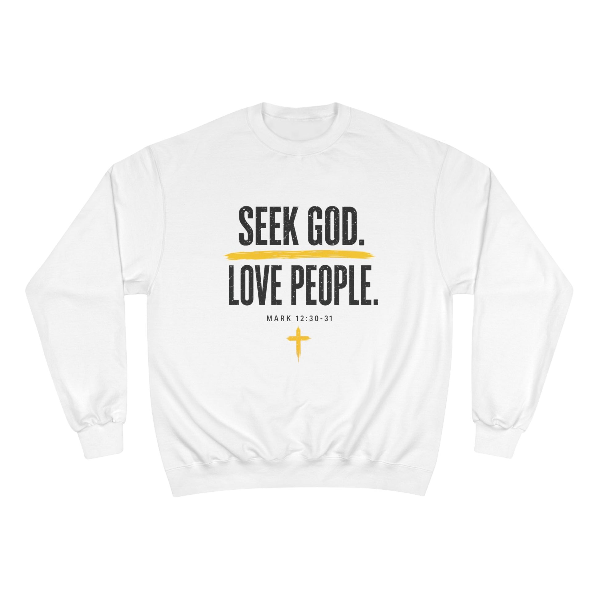 Seek God. Love People. – Stacked Champion Crewneck – product image 5