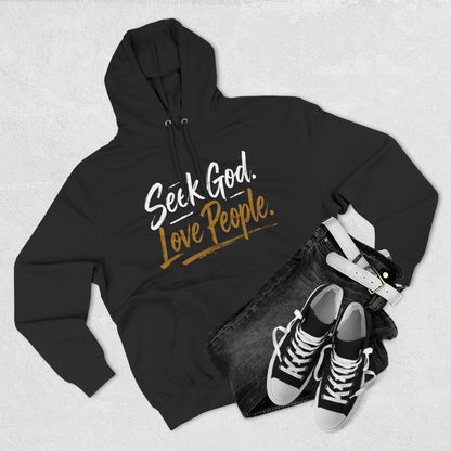 Seek God. Love People. – Script Fleece Hoodie (Lane Seven) – product image 8