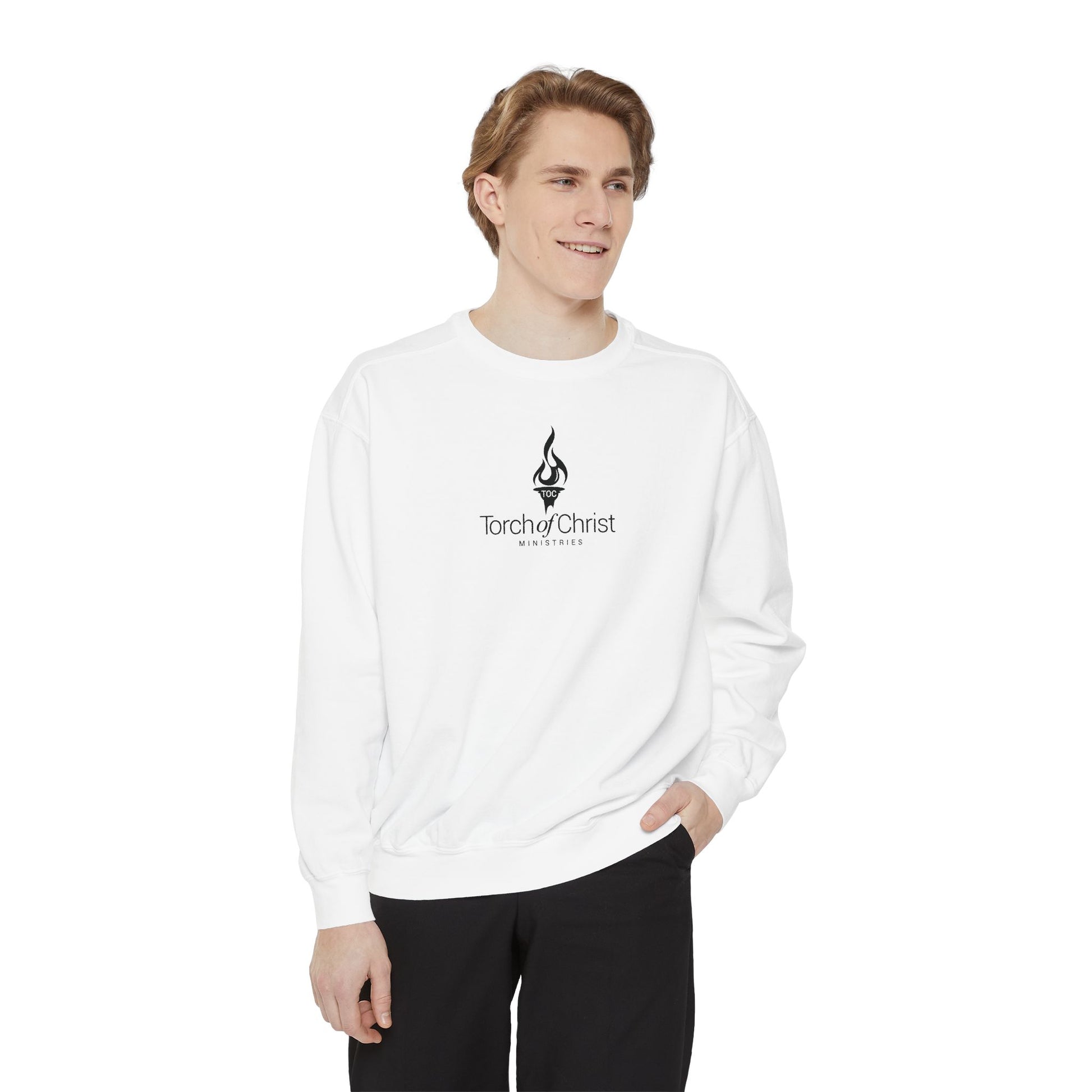 Torch Logo – Minimalist Garment-Dyed Crewneck – product image 8