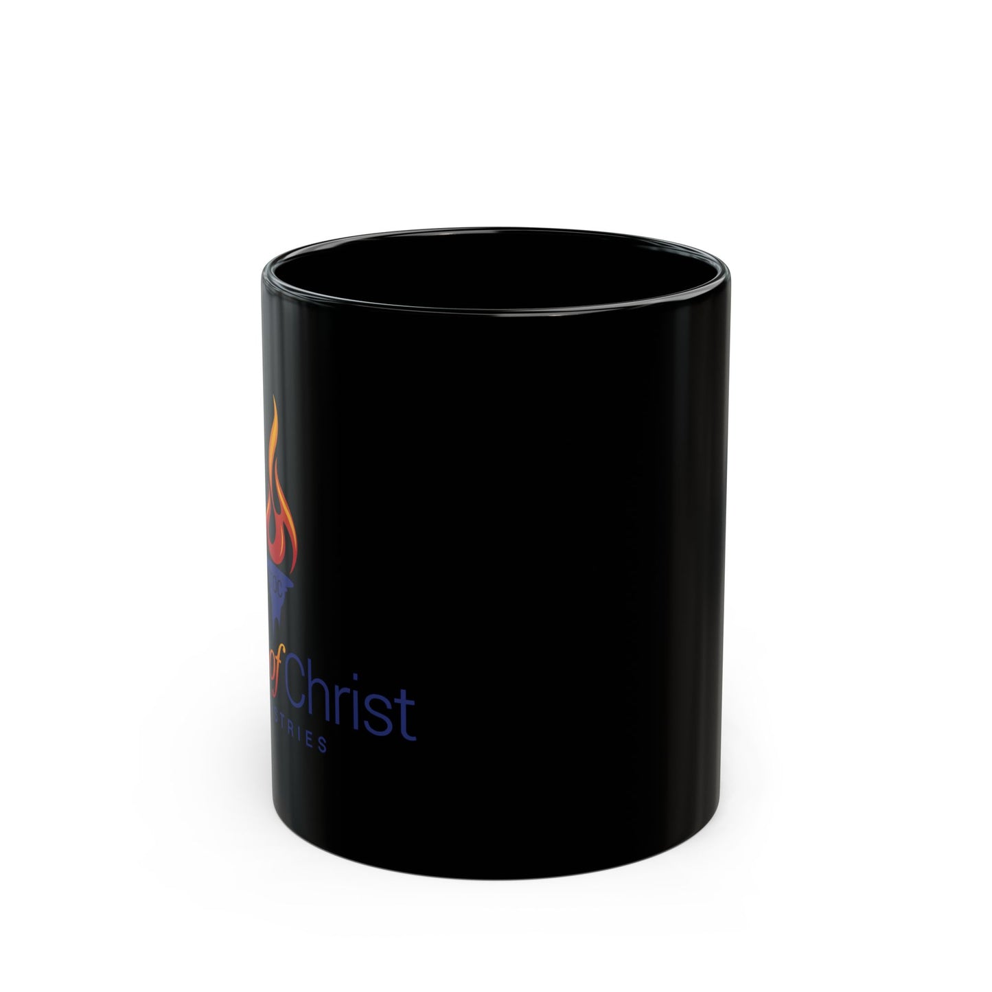 Torch Logo – Black Ceramic Mug (11/15 oz) – product image 3