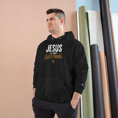 Jesus Is My Everything – Brush Gold Champion Hoodie – product image 11