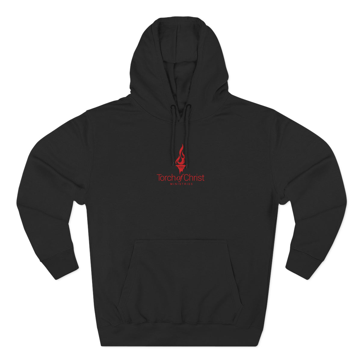 Red embroidered Torch Logo Lane Seven fleece hoodie