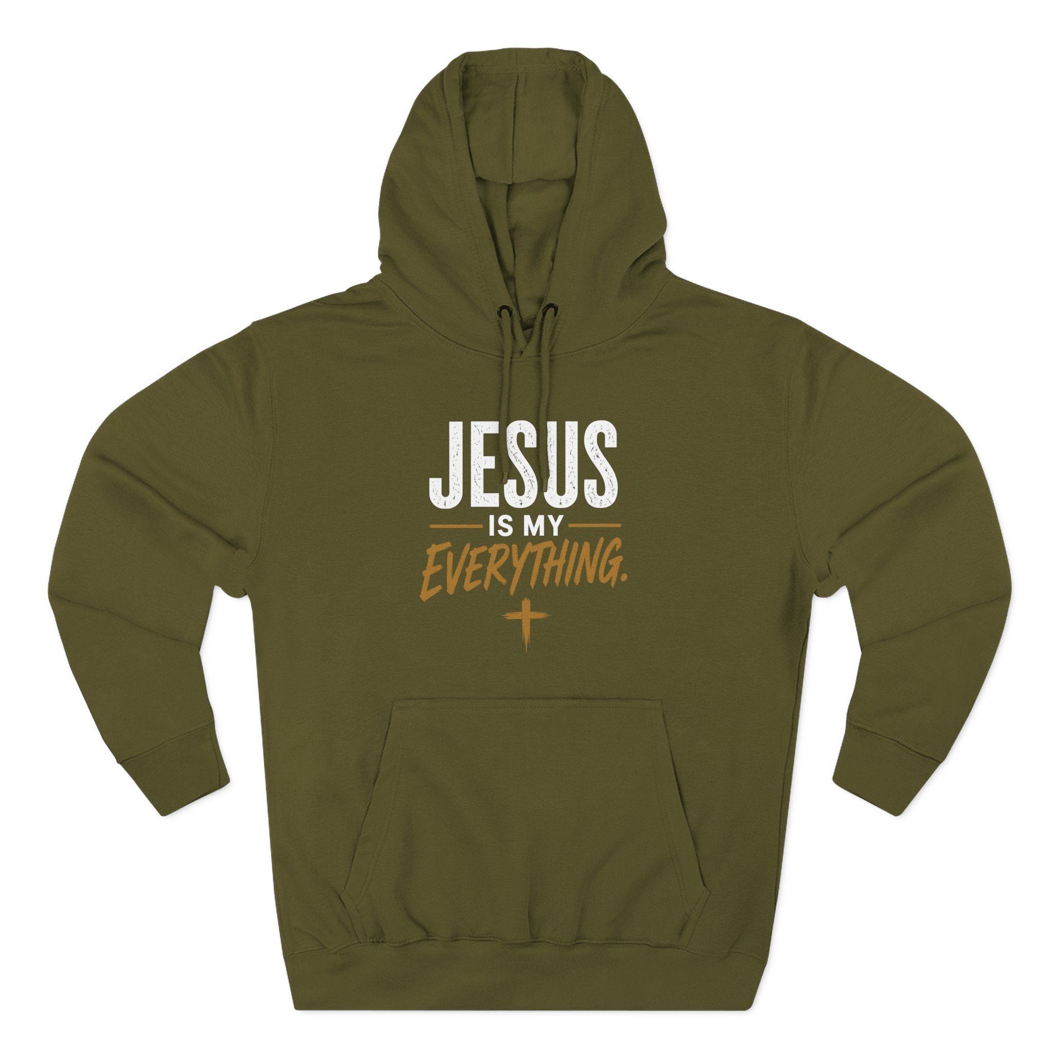 Jesus Is My Everything – Stacked Fleece Hoodie, Deep Palette (Lane Seven) – product image 3