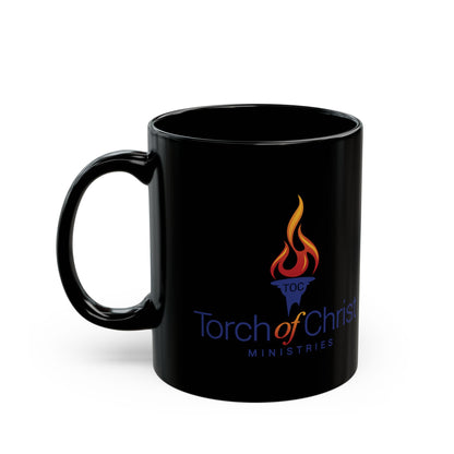 Torch Logo – Black Ceramic Mug (11/15 oz) – product image 1