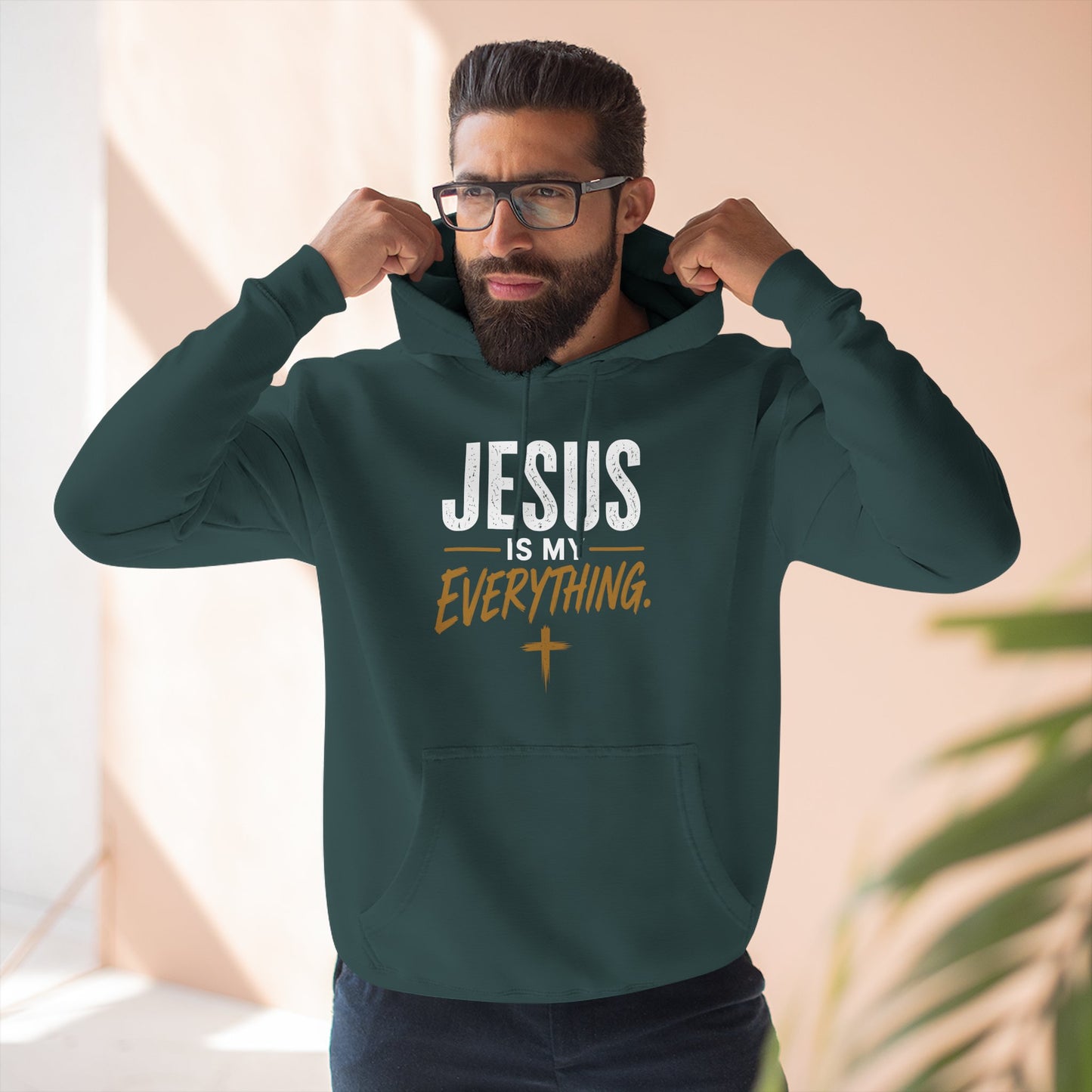 Jesus Is My Everything – Stacked Fleece Hoodie, Deep Palette (Lane Seven) – product image 14