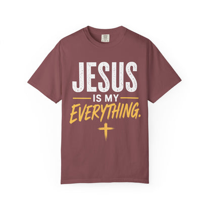 Jesus Is My Everything – Stacked Tee, Deep Palette (Comfort Colors) – product image 3