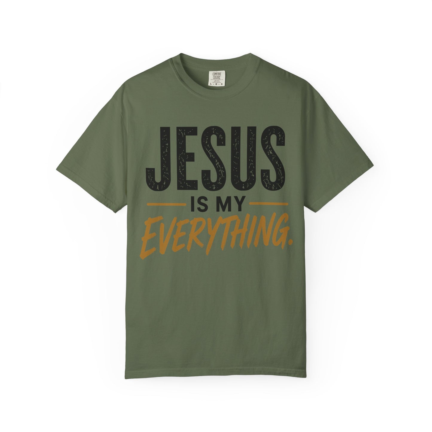 Jesus Is My Everything – Stacked Tee, Light Palette (Comfort Colors) – product image 2