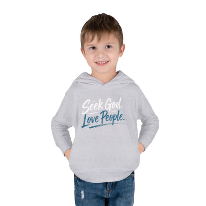 Seek God. Love People. – Script Toddler Hoodie – product image 3