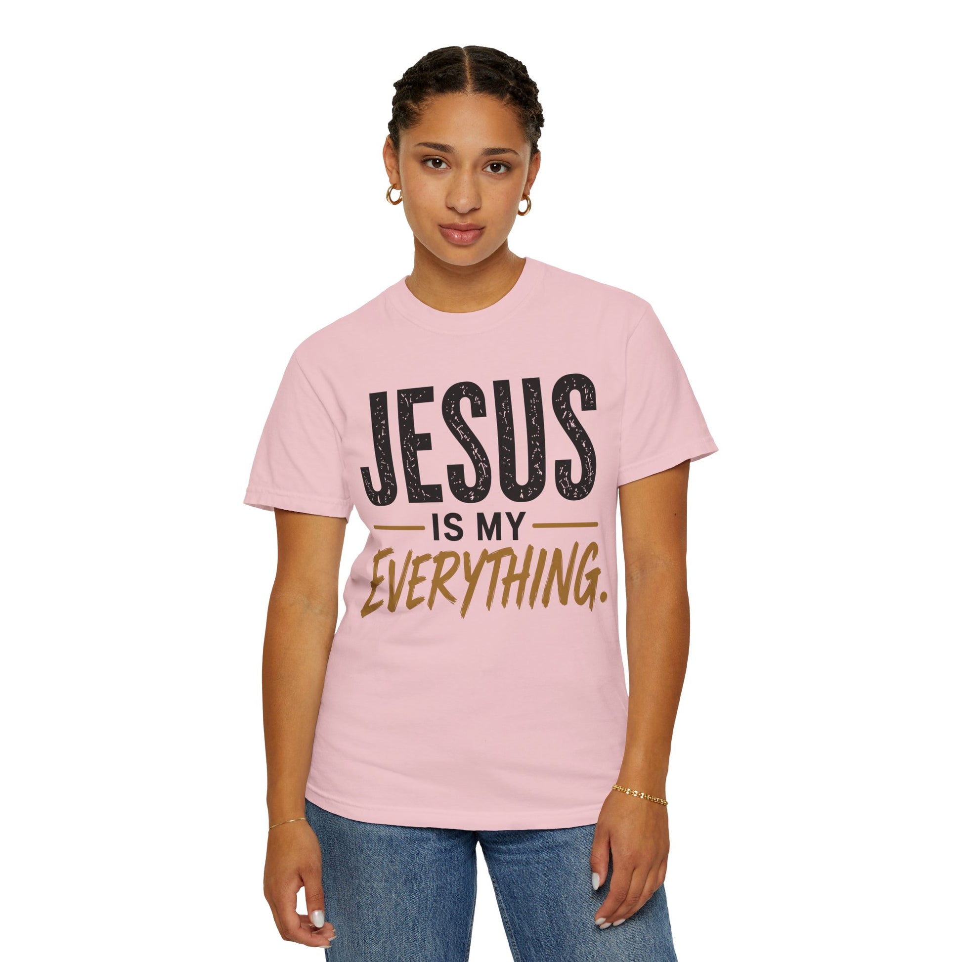 Jesus Is My Everything – Stacked Tee, Light Palette (Comfort Colors) – product image 15