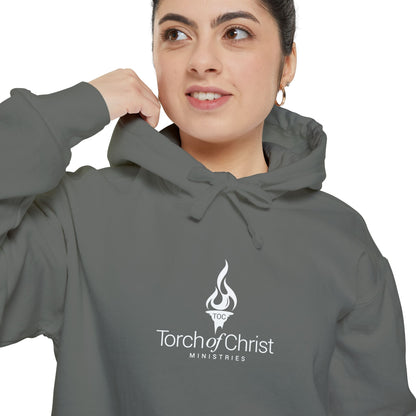 Torch Logo – Minimalist Garment-Dyed Hoodie – product image 9