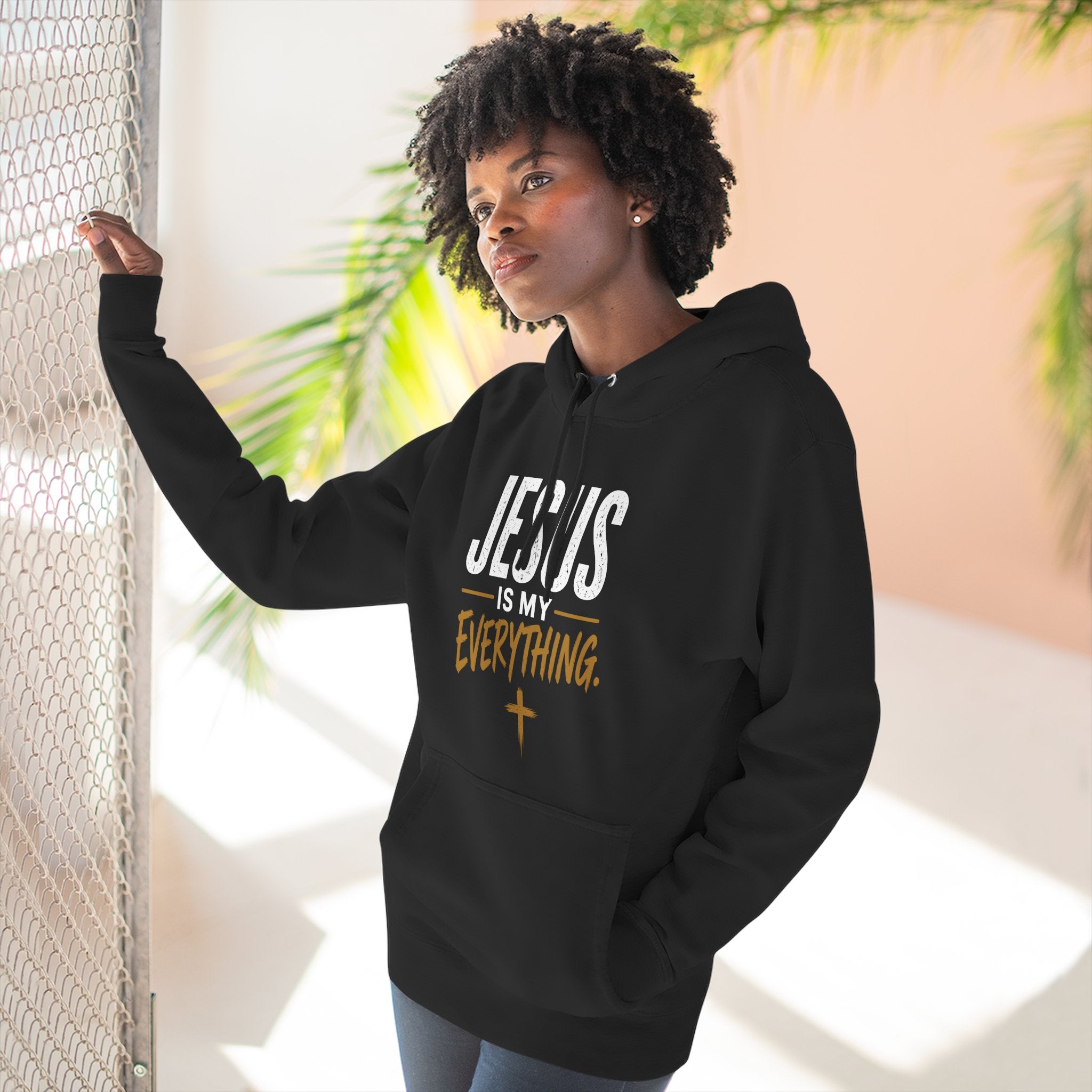 Jesus Is My Everything – Stacked Fleece Hoodie, Deep Palette (Lane Seven) – product image 10