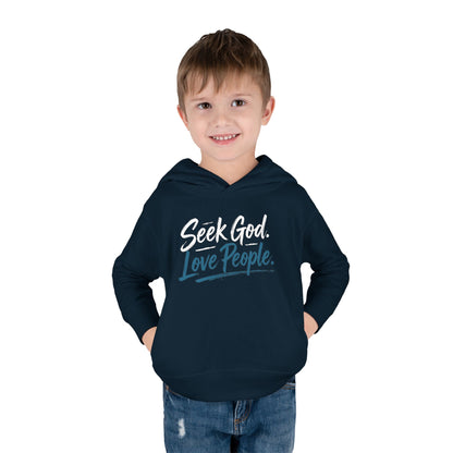 Seek God. Love People. – Script Toddler Hoodie – product image 4