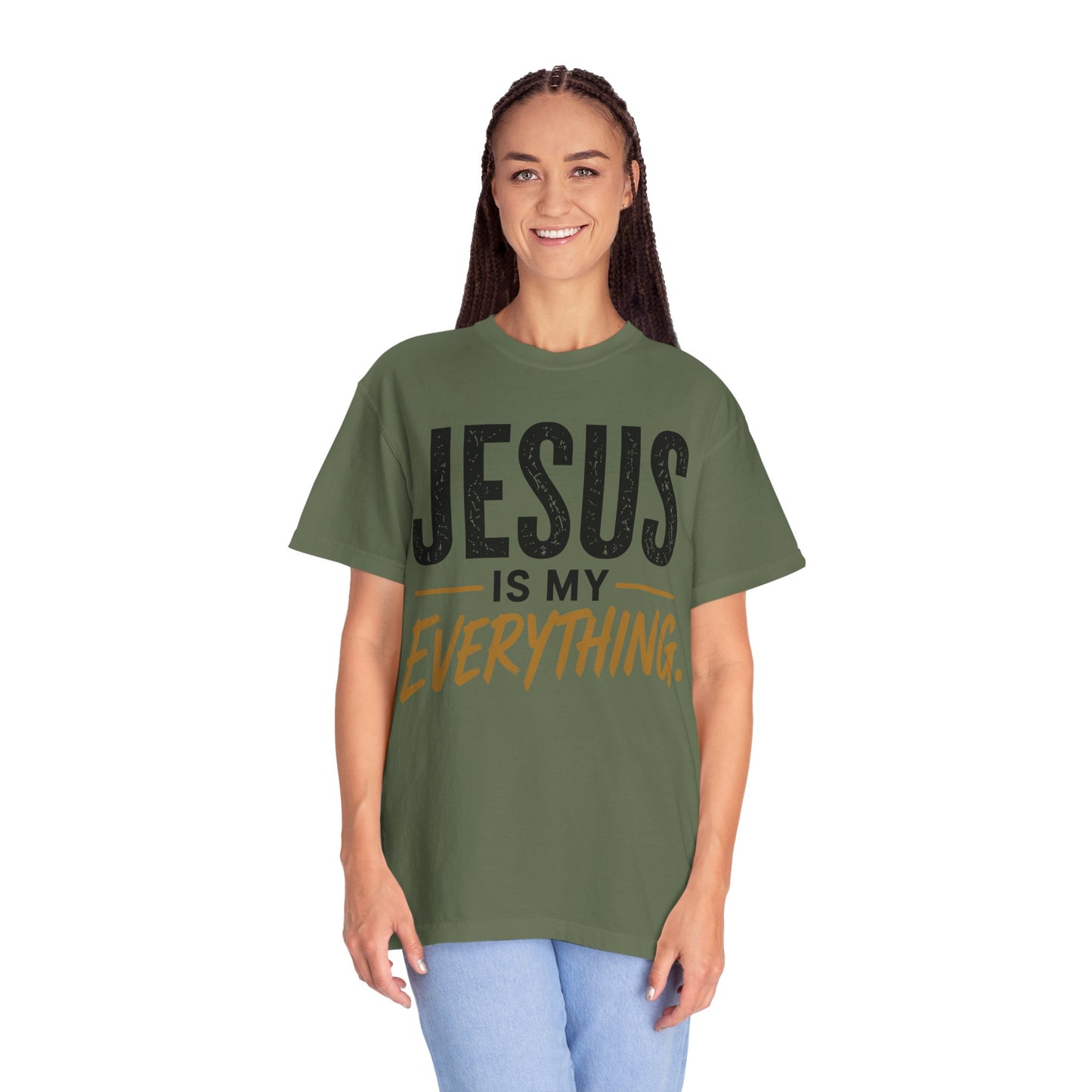 Jesus Is My Everything – Stacked Tee, Light Palette (Comfort Colors) – product image 10