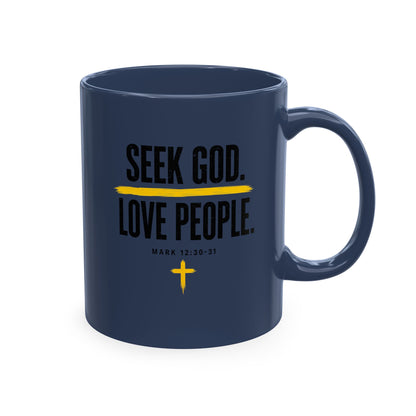 Seek God. Love People. – Stacked Color Mug – product image 6