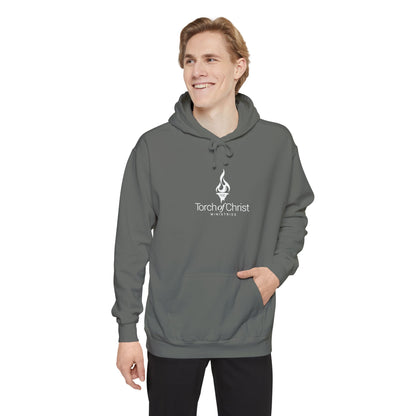 Torch Logo – Minimalist Garment-Dyed Hoodie – product image 10
