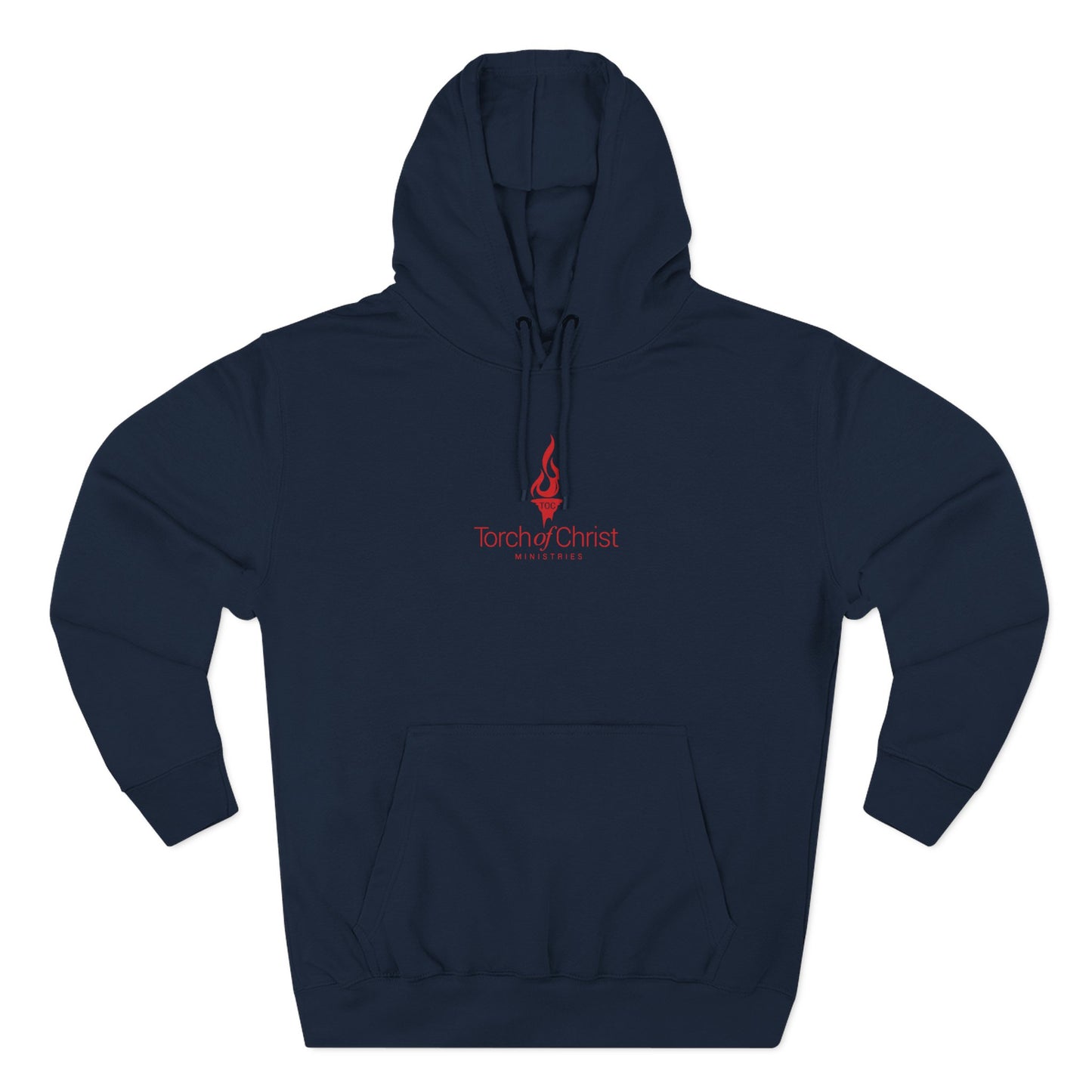 Red embroidered Torch Logo Lane Seven fleece hoodie