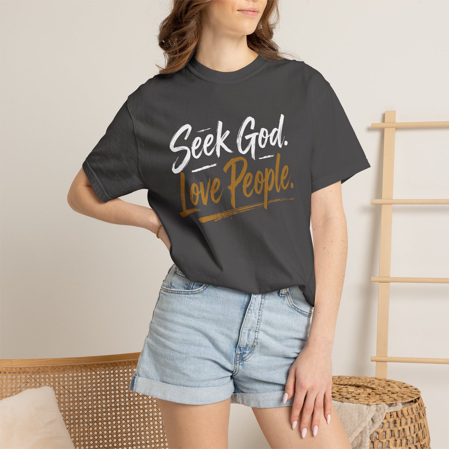 Seek God. Love People. – Script Tee (Comfort Colors) – product image 5