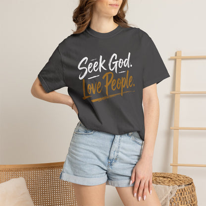 Seek God. Love People. – Script Tee (Comfort Colors) – product image 5