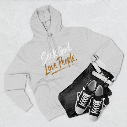 Seek God. Love People. – Script Fleece Hoodie (Lane Seven) – product image 10