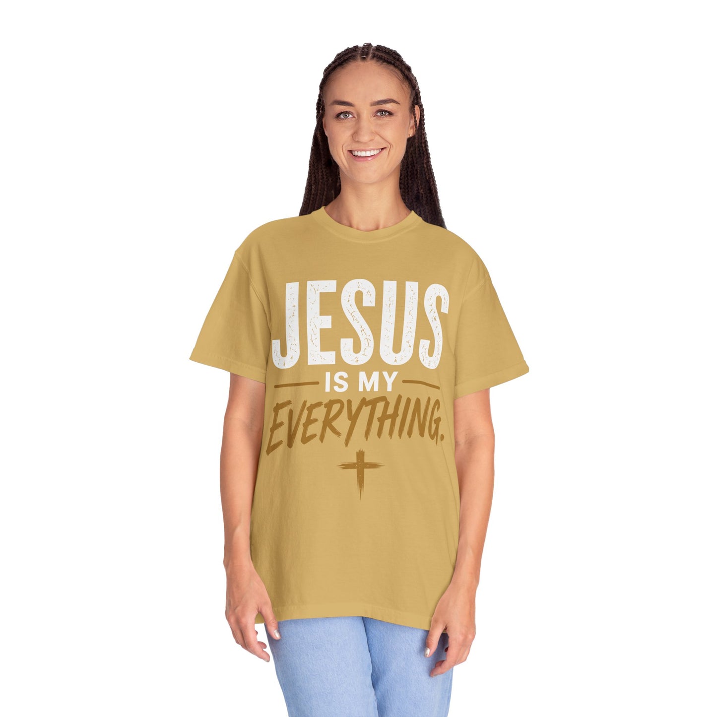 Jesus Is My Everything – Stacked Tee, Warm Palette (Comfort Colors) – product image 12