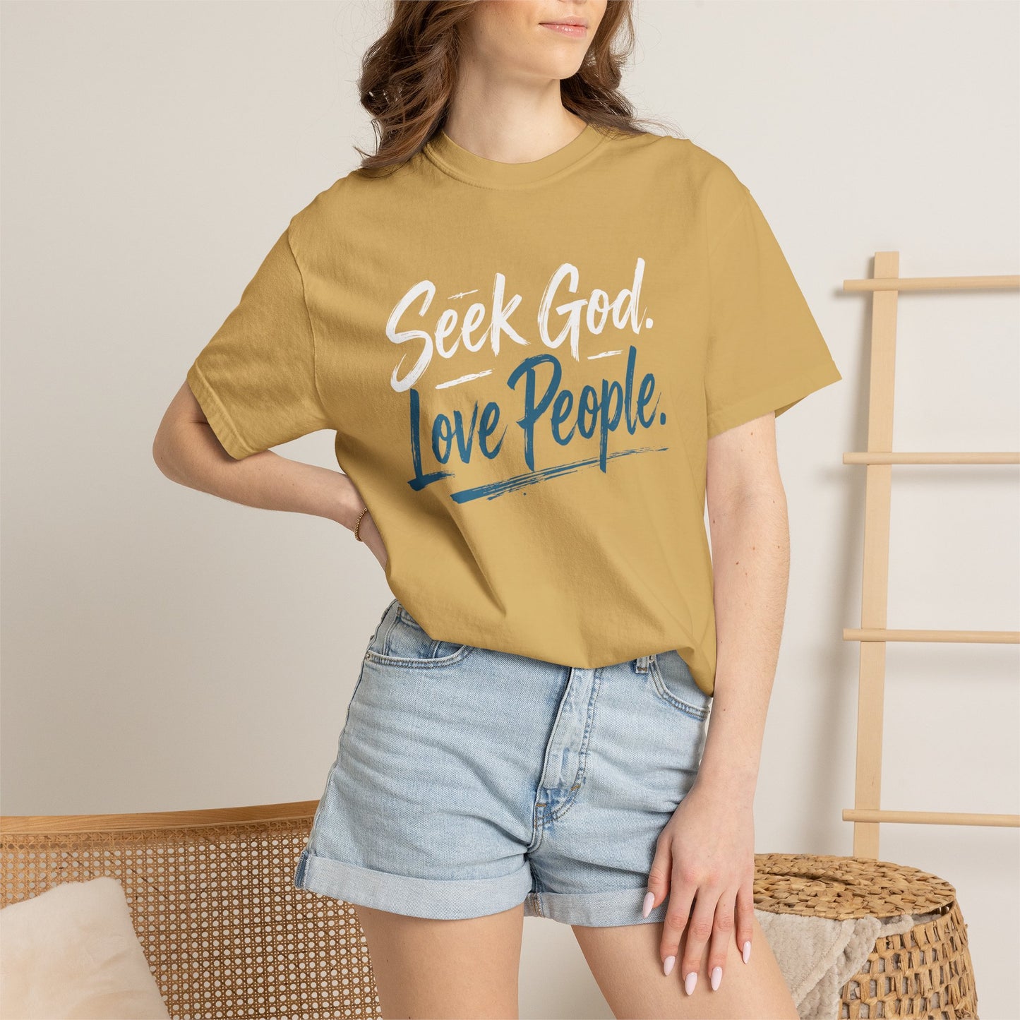 Seek God. Love People. – Script Tee (Comfort Colors) – product image 4