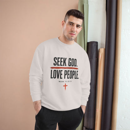 Seek God. Love People. – Stacked Champion Crewneck – product image 12
