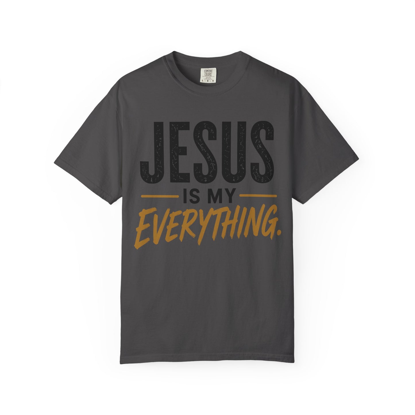 Jesus Is My Everything – Stacked Tee, Light Palette (Comfort Colors) – product image 3