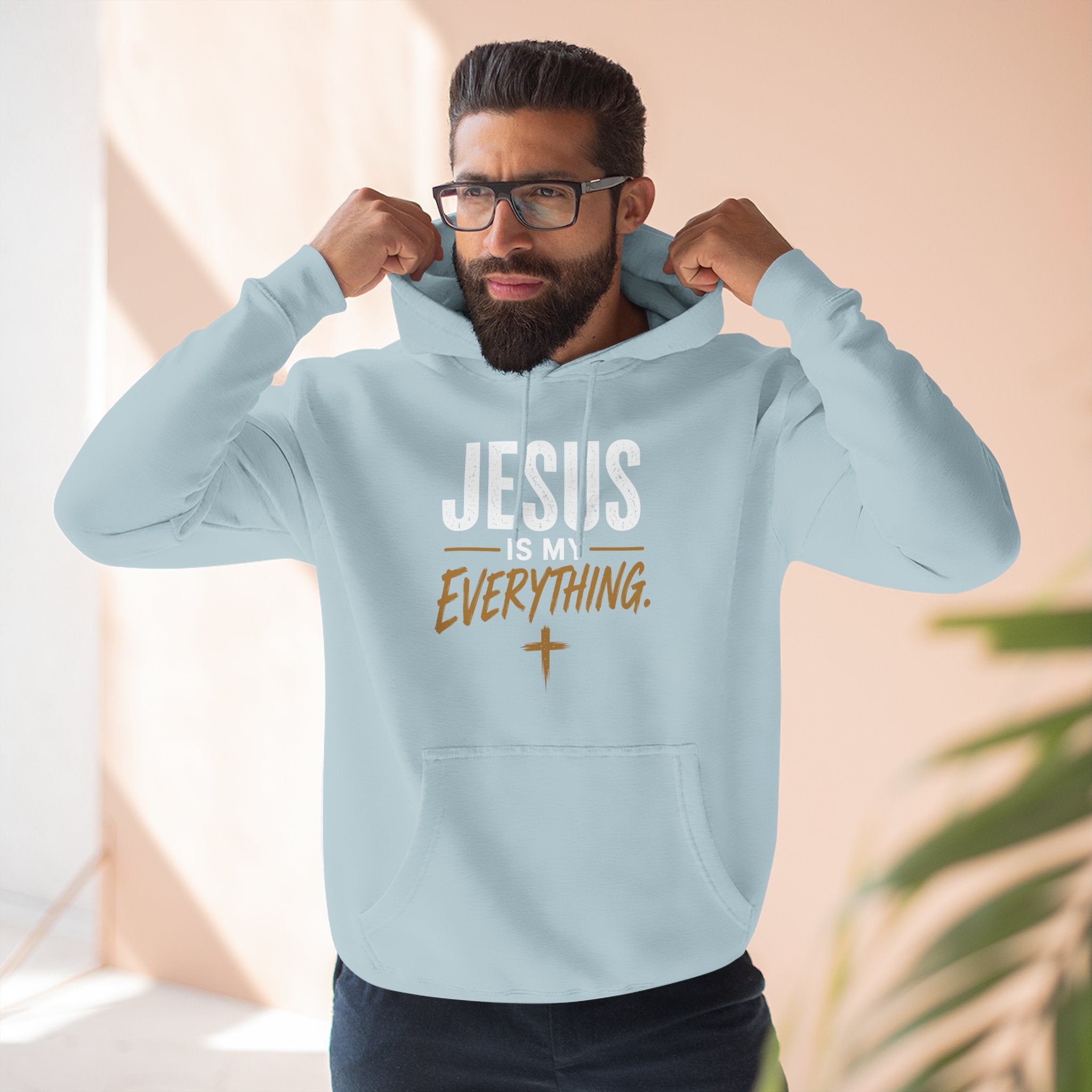 Jesus Is My Everything – Stacked Fleece Hoodie, Deep Palette (Lane Seven) – product image 12
