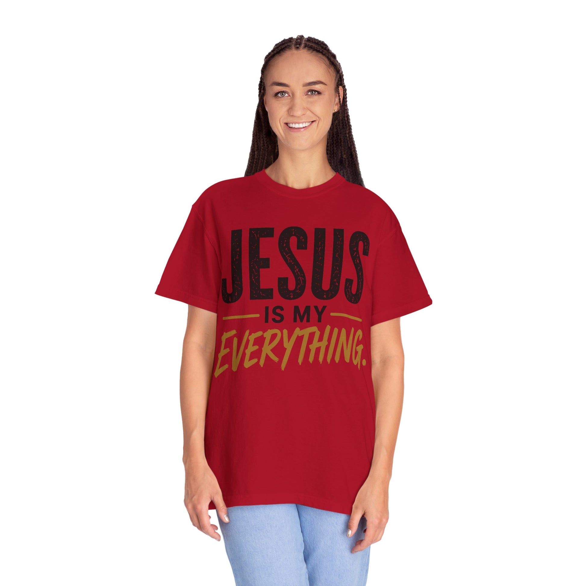 Jesus Is My Everything – Stacked Tee, Light Palette (Comfort Colors) – product image 13