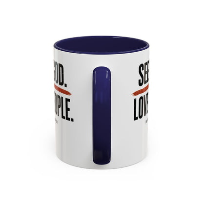 Seek God. Love People. – Stacked Accent Mug – product image 10
