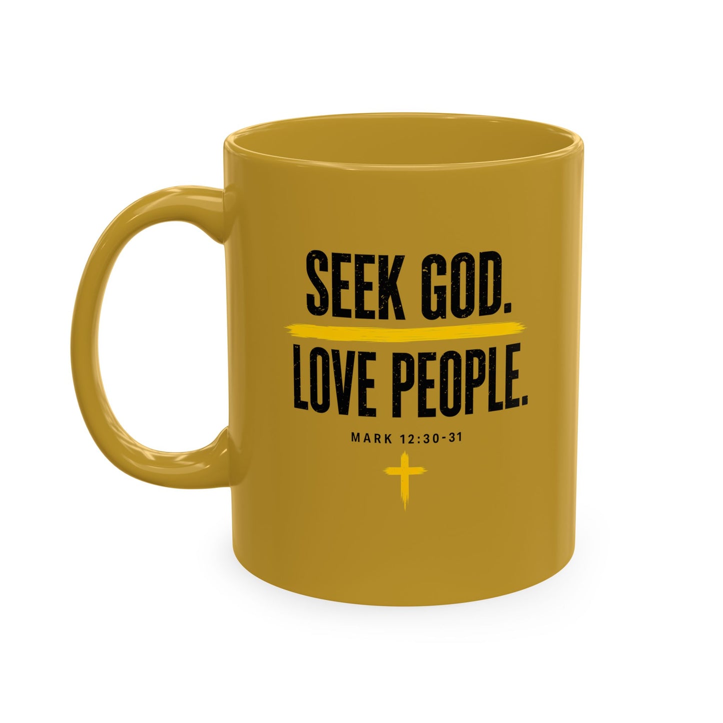 Seek God. Love People. – Stacked Color Mug – product image 3