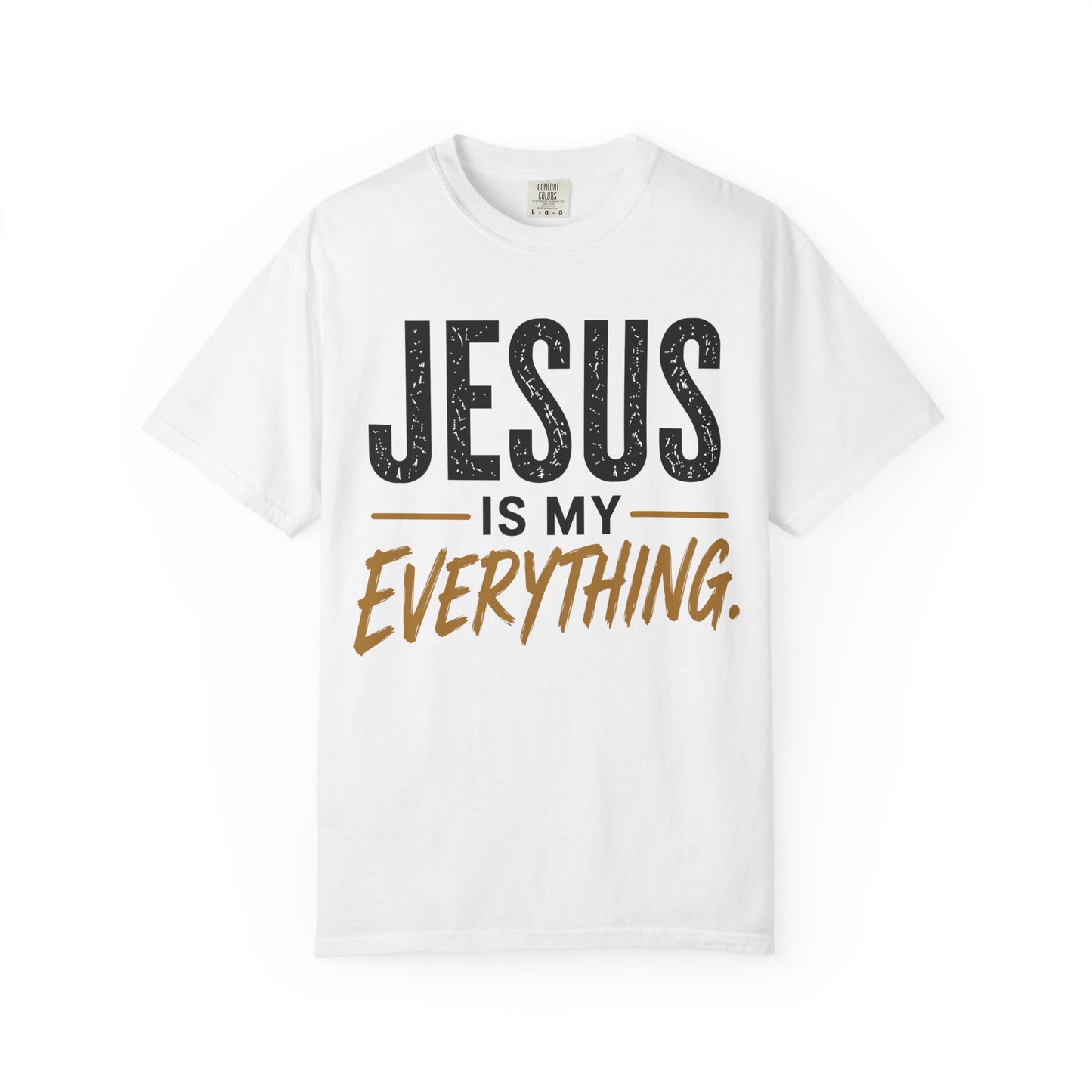 Jesus Is My Everything – Stacked Tee, Light Palette (Comfort Colors) – product image 1