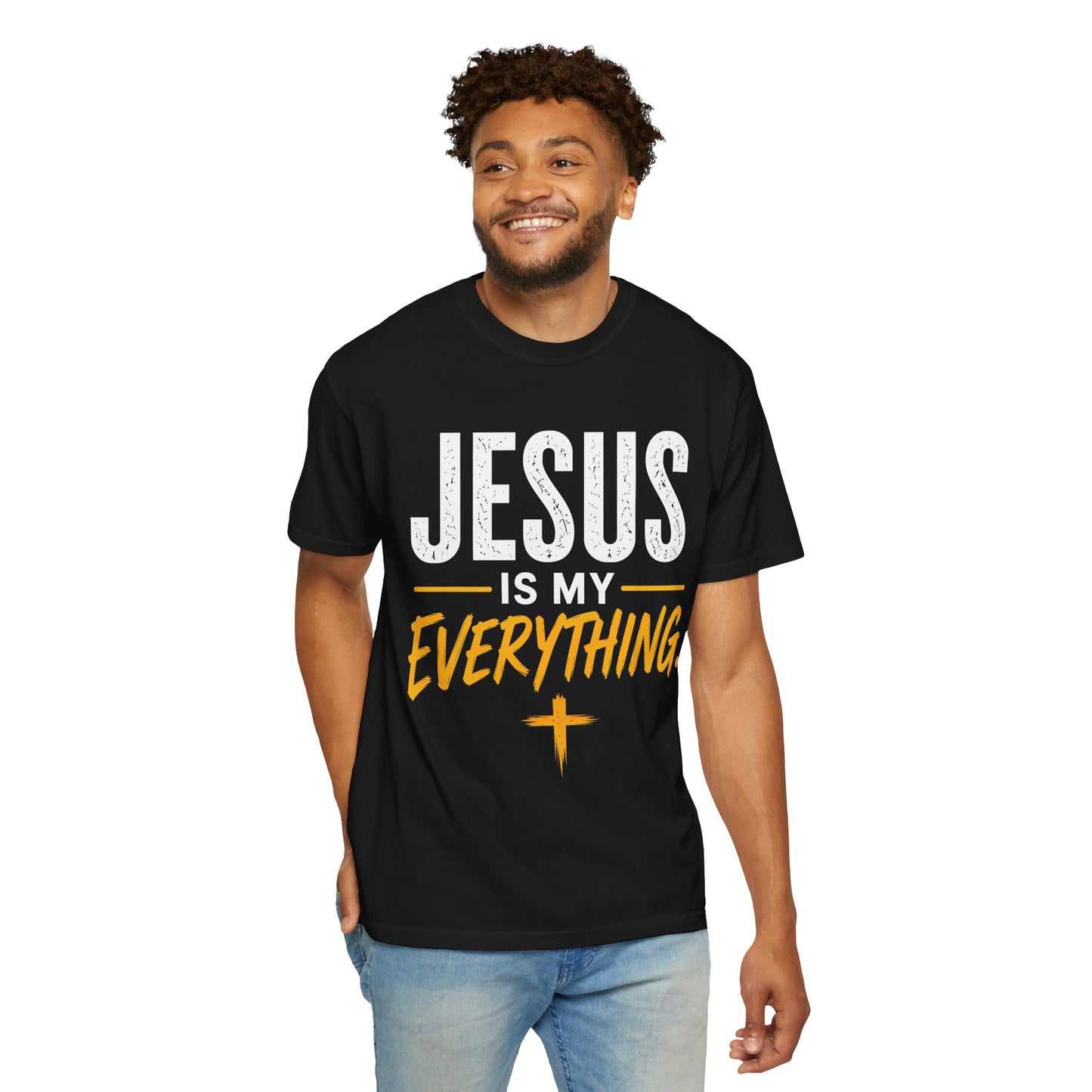 Jesus Is My Everything – Stacked Tee, Warm Palette (Comfort Colors) – product image 6