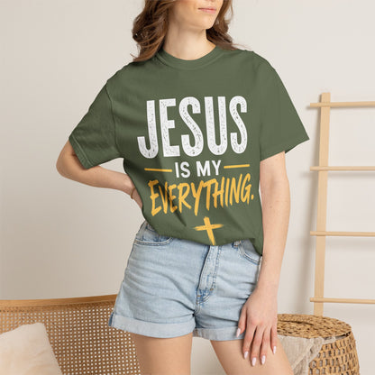 Jesus Is My Everything – Stacked Tee, Deep Palette (Comfort Colors) – product image 5