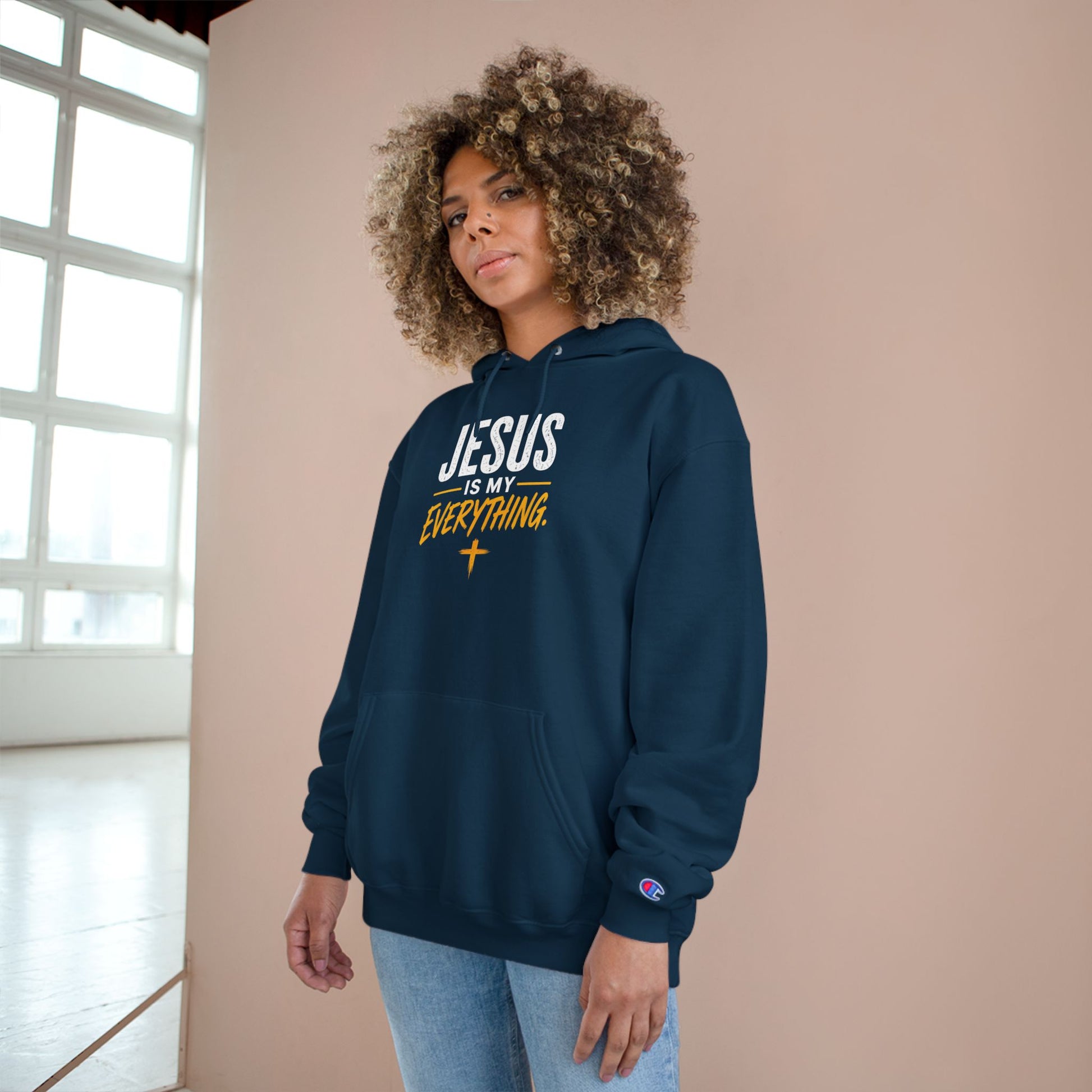 Jesus Is My Everything – Stacked Gold Champion Hoodie – product image 13