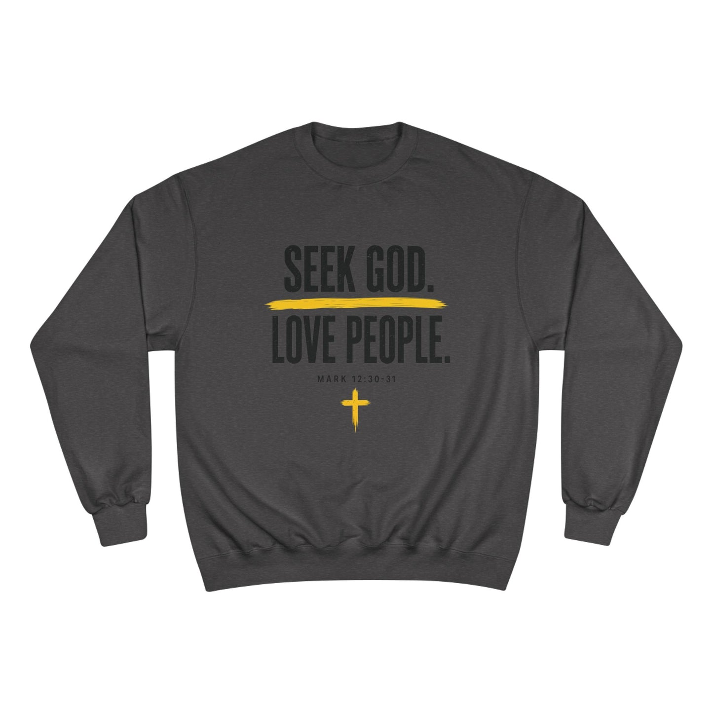 Seek God. Love People. – Stacked Champion Crewneck – product image 2