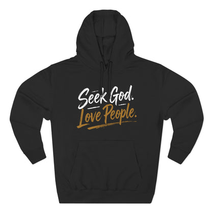 Seek God. Love People. – Script Fleece Hoodie (Lane Seven) – product image 7