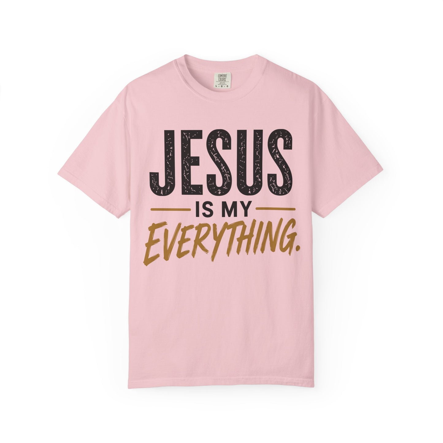 Jesus Is My Everything – Stacked Tee, Light Palette (Comfort Colors) – product image 6