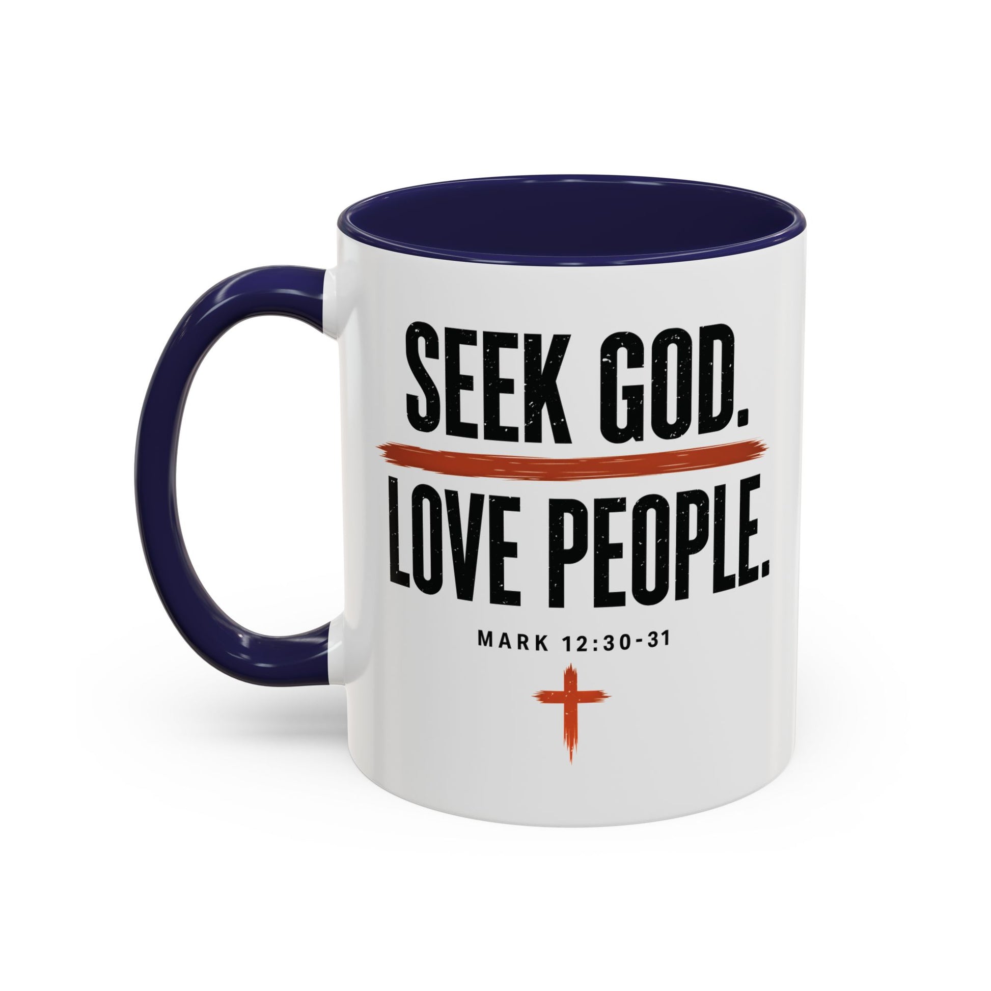 Seek God. Love People. – Stacked Accent Mug – product image 9