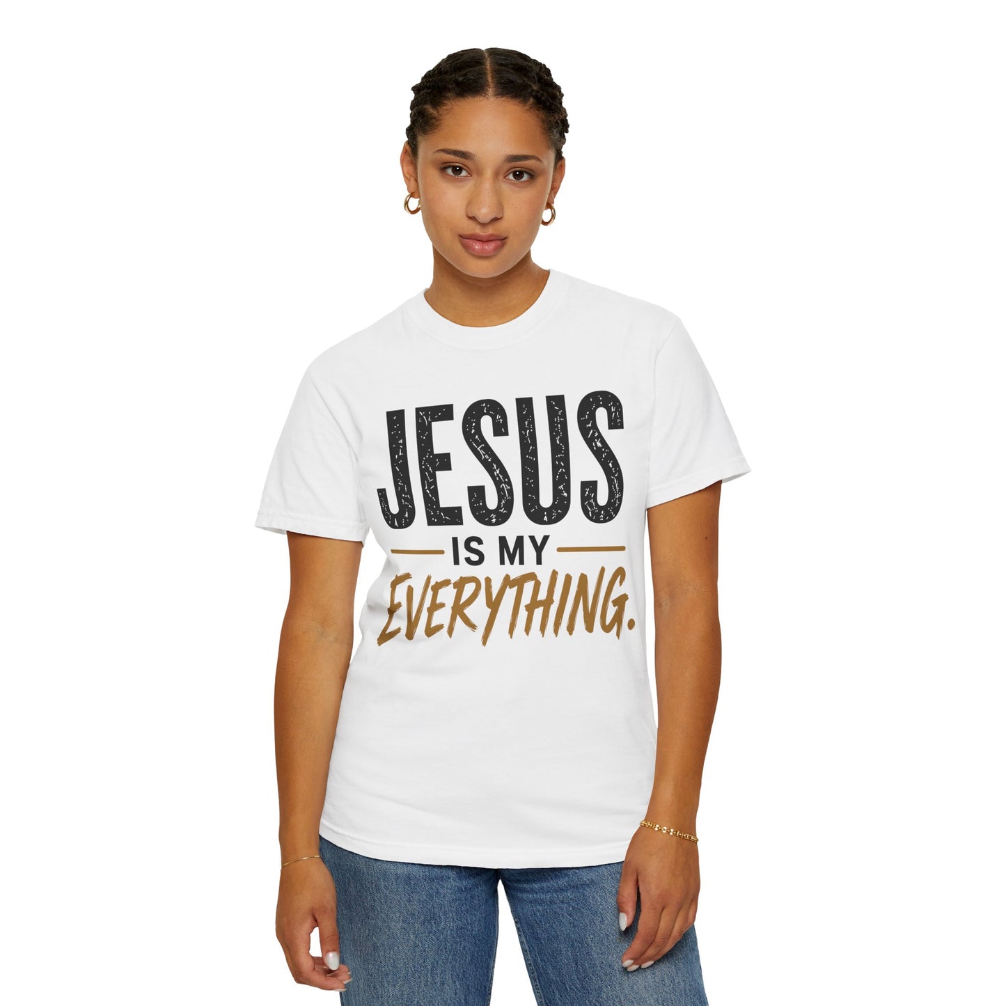 Jesus Is My Everything – Stacked Tee, Light Palette (Comfort Colors) – product image 8