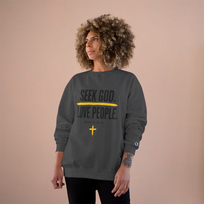 Seek God. Love People. – Stacked Champion Crewneck – product image 10