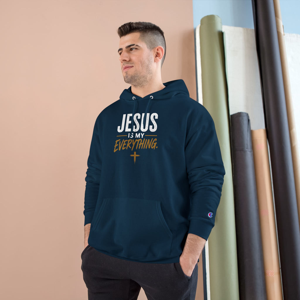 Jesus Is My Everything – Brush Gold Champion Hoodie – product image 8