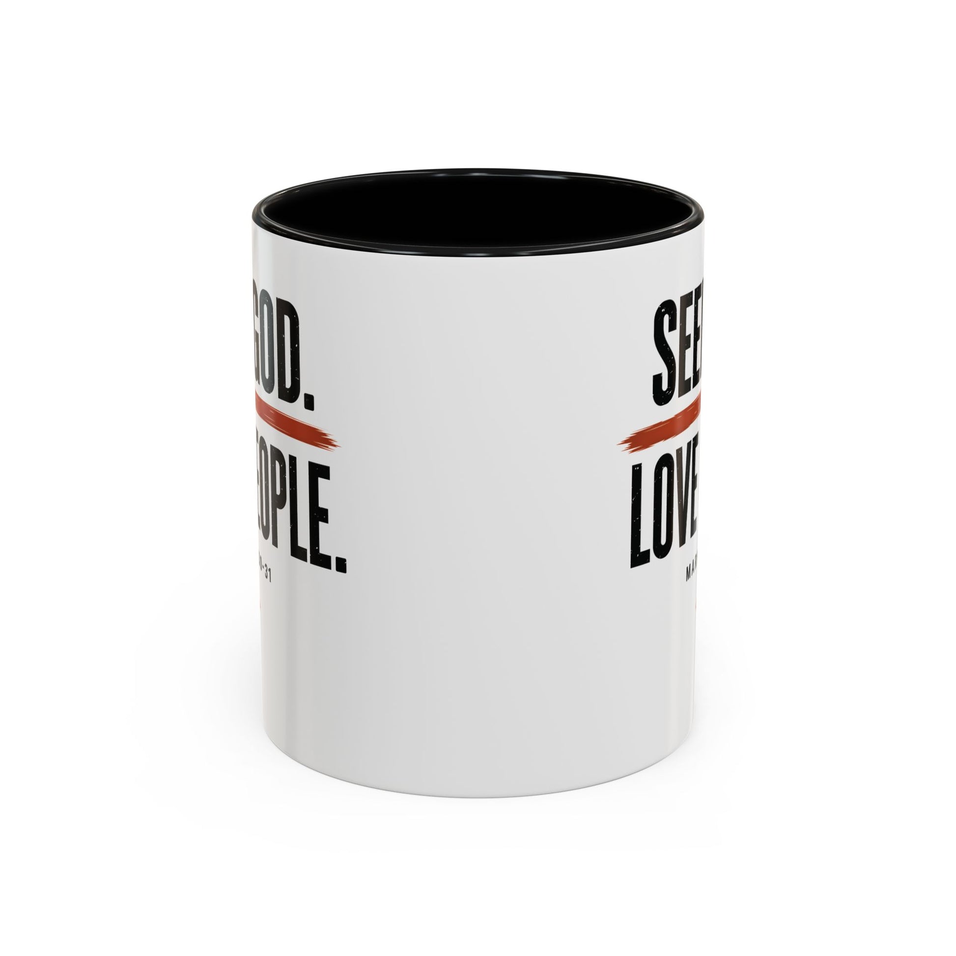 Seek God. Love People. – Stacked Accent Mug – product image 5
