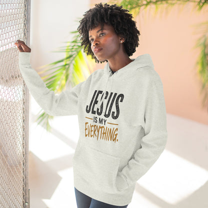 Jesus Is My Everything – Stacked Fleece Hoodie, Light Palette (Lane Seven) – product image 3