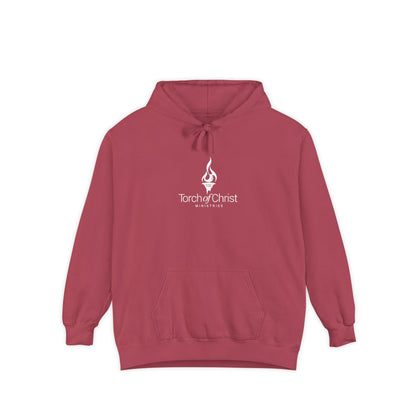 Torch Logo – Minimalist Garment-Dyed Hoodie – product image 4