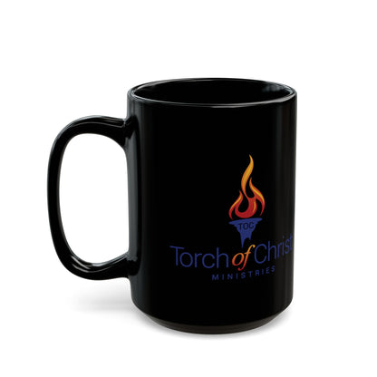 Torch Logo – Black Ceramic Mug (11/15 oz) – product image 7