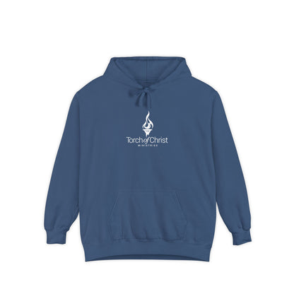 Torch Logo – Minimalist Garment-Dyed Hoodie – product image 5